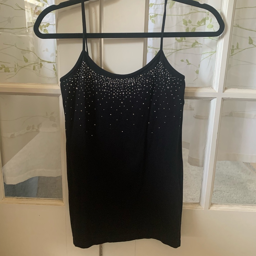 Black Sparkle Tank Top